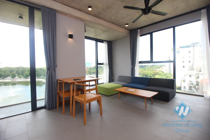 Lake view stylish apartment rental in Dong Da, Hanoi